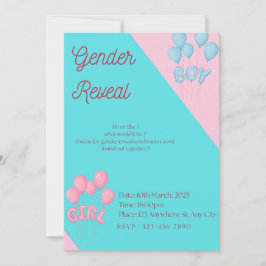Invitación Gender reveal invitation 