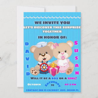 Invitación gender reveal invitation