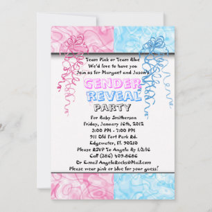 Invitación Gender Reveal Party Invitation
