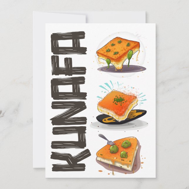Invitación Generación de IA Knafeh Kunafa Kunafeh - ك ن・ف・ (Anverso)