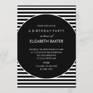 Invitación general de fiesta con rayas fabulosas (