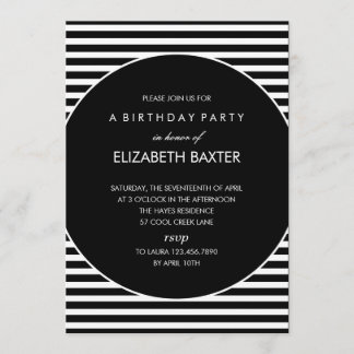 Invitación general de fiesta con rayas fabulosas (