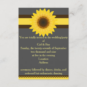 Invitación general del girasol