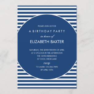 Invitación general para fiesta de rayas fabulosas 