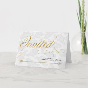 Invitación General Usar Faux Gold Leaf Business