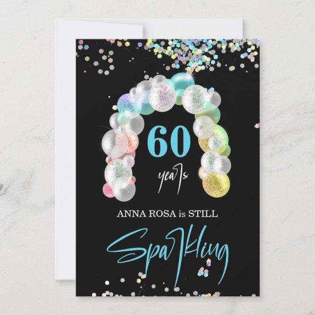 Invitación *~* GENÉRICA PERSONALIZAR cualquier edad Cumpleaño (Anverso)