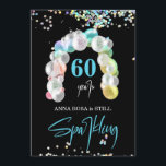 Invitación *~* GENÉRICA PERSONALIZAR cualquier edad Cumpleaño<br><div class="desc">* PERSONALIZAR GENÉRICAMENTE A CUALQUIER EDAD DE 60 AÑOS (EDITE LA EDAD si es necesario) Invitación Festive Girly Moda Feminine SPARKLING BIRTHDAY Party. Este diseño es muy luminoso, con Purpurina arcoiris y un moderno guión elegante. El color de fondo es BLANCO. Los colores purpurinas de confeti son pastel oscuro. Un...</div>