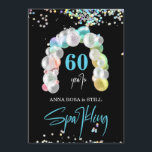 Invitación *~* GENÉRICA PERSONALIZAR cualquier edad Cumpleaño<br><div class="desc">* PERSONALIZAR GENÉRICAMENTE A CUALQUIER EDAD DE 60 AÑOS (EDITE LA EDAD si es necesario) Invitación Festive Girly Moda Feminine SPARKLING BIRTHDAY Party. Este diseño es muy luminoso, con Purpurina arcoiris y un moderno guión elegante. El color de fondo es BLANCO. Los colores purpurinas de confeti son pastel oscuro. Un...</div>