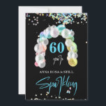 Invitación *~* GENÉRICO PERSONALIZA cualquier edad Cumpleaños<br><div class="desc">* PERSONALIZAR GENÉRICAMENTE A CUALQUIER EDAD DE 60 AÑOS (EDITE EDIT AGE si es necesario) Moda Festiva Femenina DERRAMADORAS CONVOCATORIAS DEL CUMPLEAÑOS. Este diseño es muy luminoso con el Purpurina arcoiris y un divertido estilo moderno con escritura. El color de fondo es BLANCO. Los colores purpurinas de confetti son tonos...</div>
