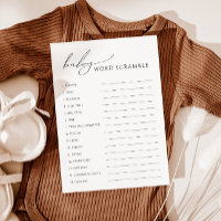 Género caprichoso Neutral del bebé Word Scramble C