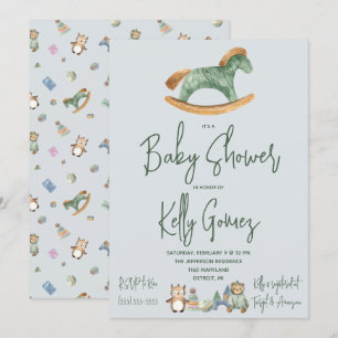 Invitación Género de caballo de roca Boho Juguetes Neutral Ba