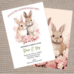 Invitación Género de conejo conejo conejo congénita Invitació