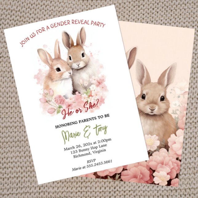 Invitación Género de conejo conejo conejo congénita Invitació (Subido por el creador)
