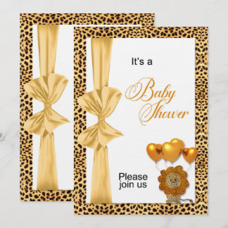 Invitación Género de impresión de chita de Baby Shower neutro
