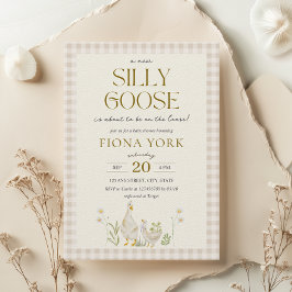 Invitación Género de la acuarela de ganso suave Baby Shower n