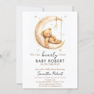 Invitación Género del oso boho Baby Shower neutro