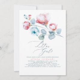 Invitación Género floral de niño o Chica revelan Baby Shower