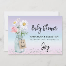 *~* Género Mason Jar Floral Rust Baby Shower