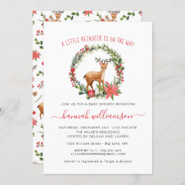 Invitación Género Neutral | Baby Shower de Navidades de renos