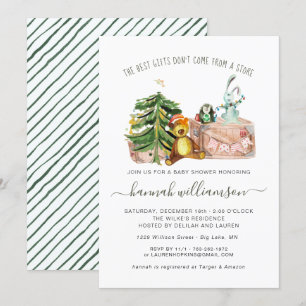 Invitación Género Neutral   Baby Shower Navidades de invierno