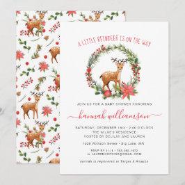Invitación Género Neutral | Duende de Navidad para Baby Showe
