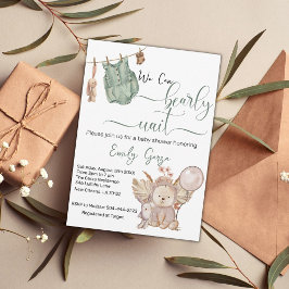 Invitación Género neutral Podemos esperar a Baby Shower