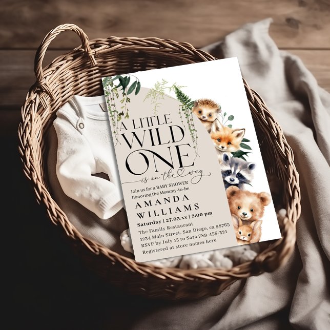 Invitación Género Neutral Wild One Baby Shower (Subido por el creador)
