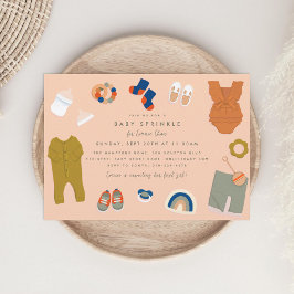 Invitación Género Neutrales Regalos de Bebé Ducha de rociado 