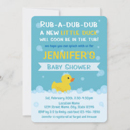 Invitación Género neutro en Baby Shower del duque de goma