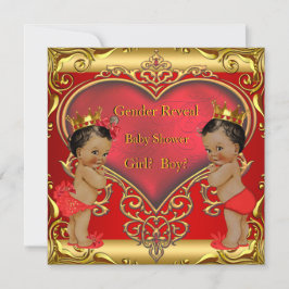 Invitación Género revelan la etnia roja de un niño Chica de B