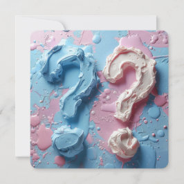 Invitación Género Revelar Fiesta Texto simple Pers