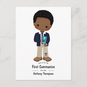 Invitación genial para la Primera Comunión de un n