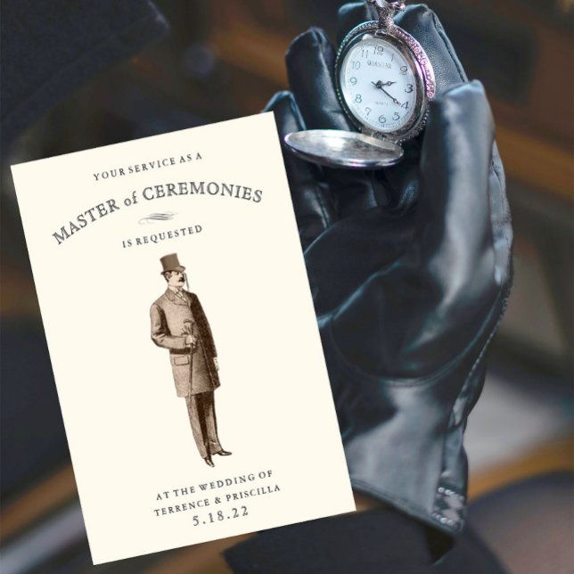 Invitación Gent de vintage | Maestro de Ceremonías (Subido por el creador)