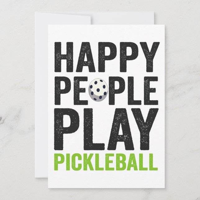 Invitación Gente Feliz Divertida Juega Regalo de Deporte Pick (Anverso)