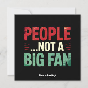 Invitación Gente No Es Un Gran Fan Introvertido Regalo Divert