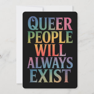 Invitación Gente queer siempre existirá aliado Orgullo LGBTQI