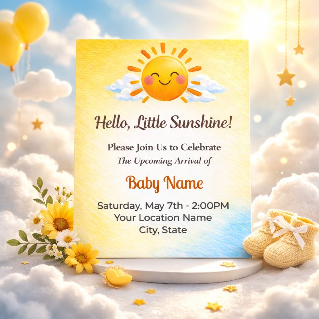 Invitación Gentle Golden Sun Celebration (Subido por el creador)