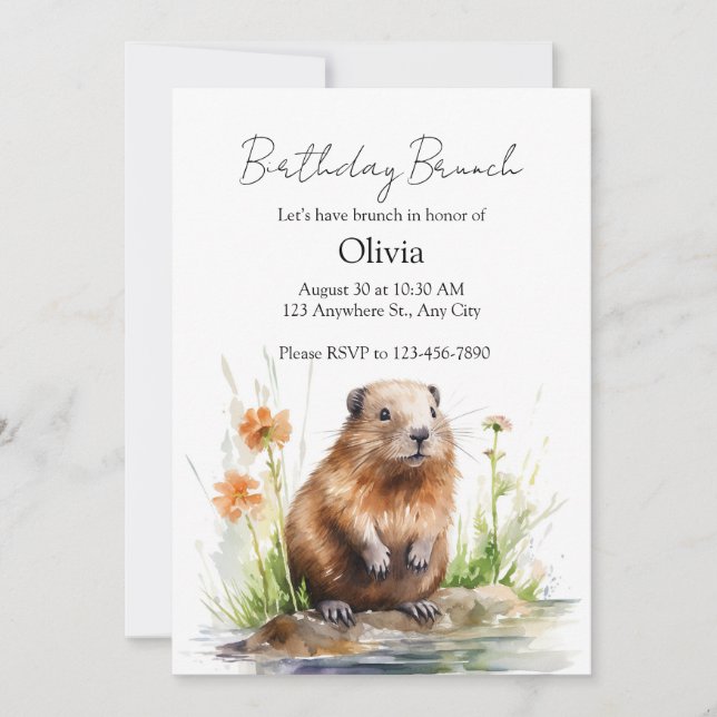 Invitación Gentle Guardian of the Meadow (Anverso)