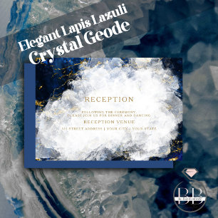 Invitación Geoda de cristal de lapislázuli elegante