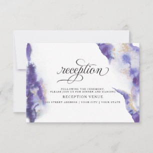 Invitación Geode acuarela moderna de Ametist BarefootBride™