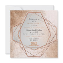 Geometría Cooper Bridal Shower Líneas metálicas