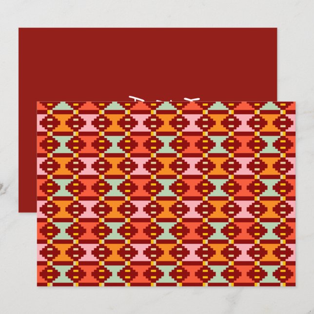 Invitación Geometría Moderna Boho (Anverso / Reverso)