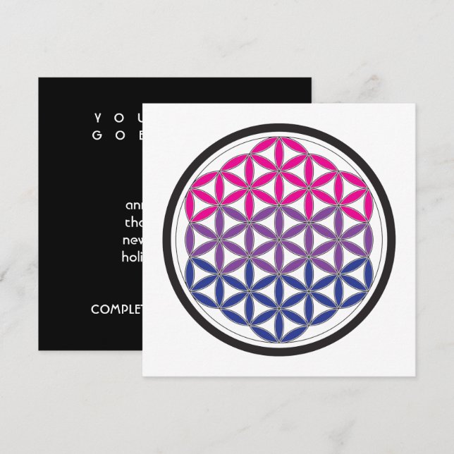 Invitación geometría sagrada bi (Anverso / Reverso)