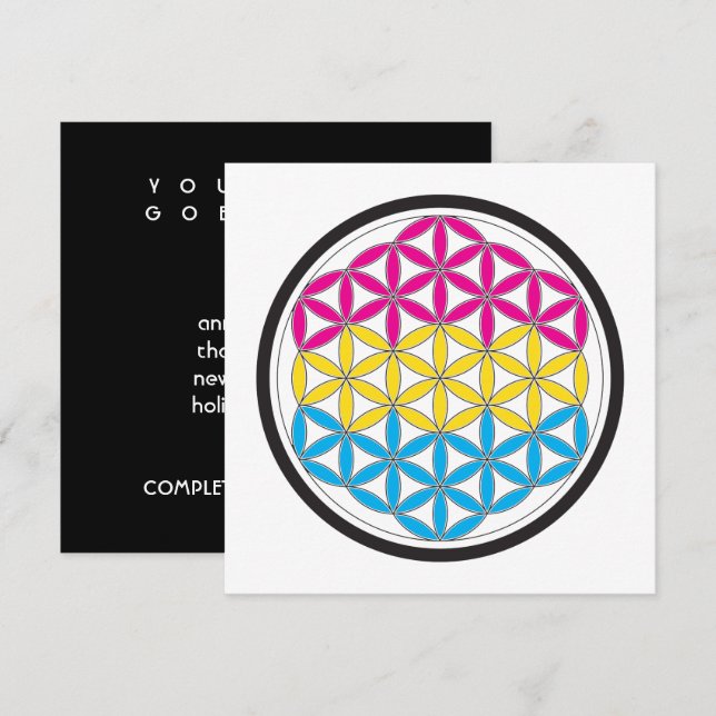 Invitación geometría sagrada de pan (Anverso / Reverso)