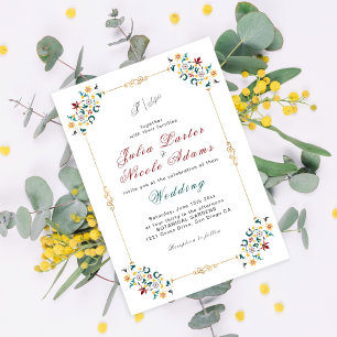 Invitación Geometría Vintage Intricar Boda De Motif Clásico