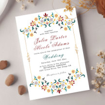Geometría Vintage Motivo Clásico Intrincado Boda