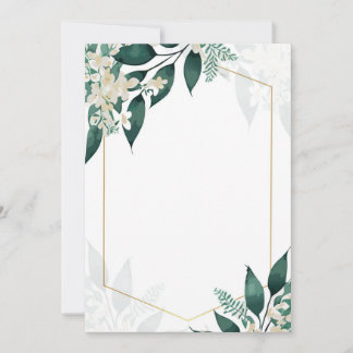 Invitación Geometric and Flowers