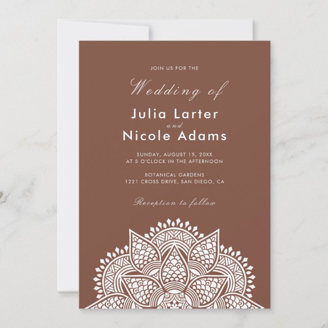 Invitación Geometric Glittering Metallic Luxury Wedding (Anverso)