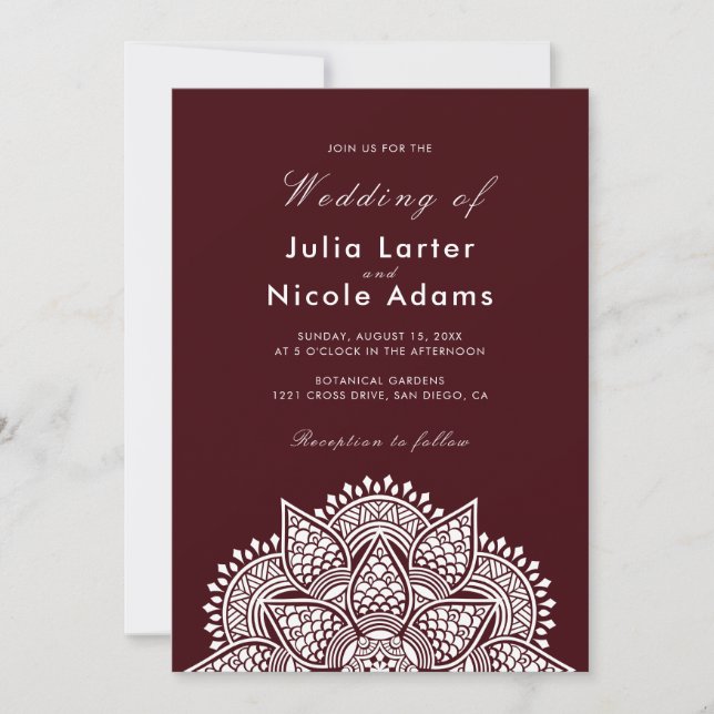 Invitación Geometric Glittering Metallic Luxury Wedding (Anverso)