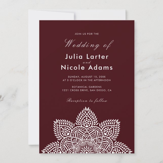 Invitación Geometric Glittering Metallic Luxury Wedding Invit (Anverso)